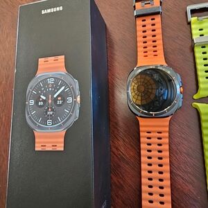 Samsung Orange and Black Smartwatch